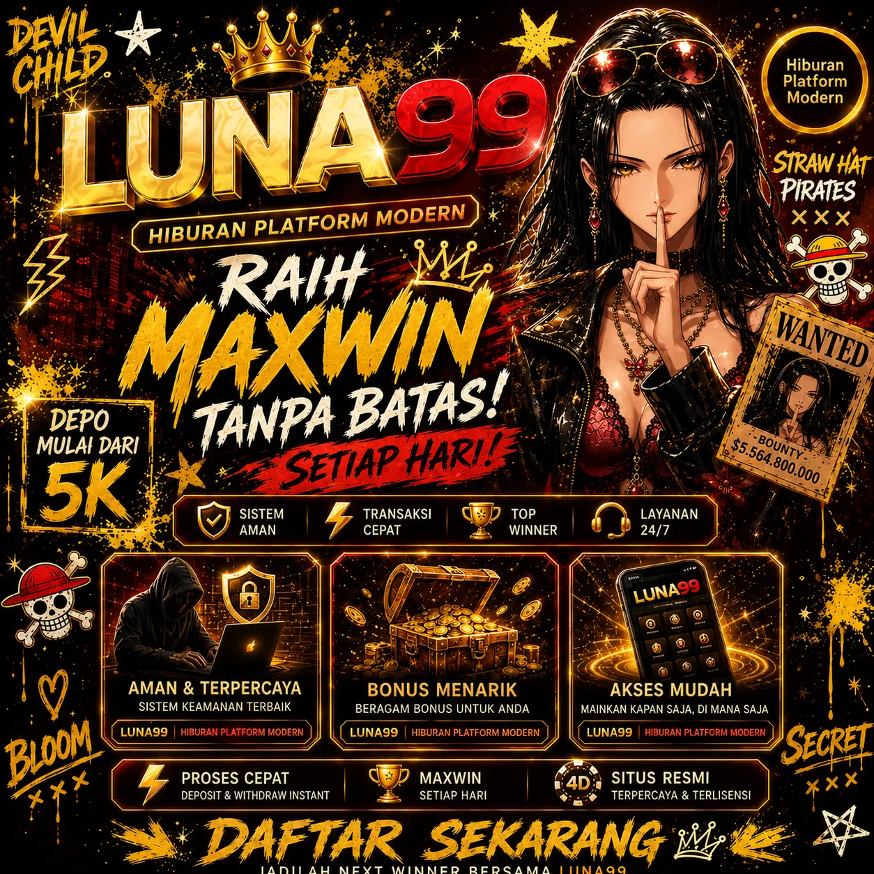 Thumbnail 1 of 3, Poster, LUNA99 Tautan Resmi Akses Unduh Aplikasi Bebas VPN & Link Alternatif Luna 99 Modal 10K designed and sold by LUNA99.